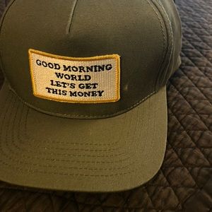 Good morning world let’s get money green hat -Dope brand